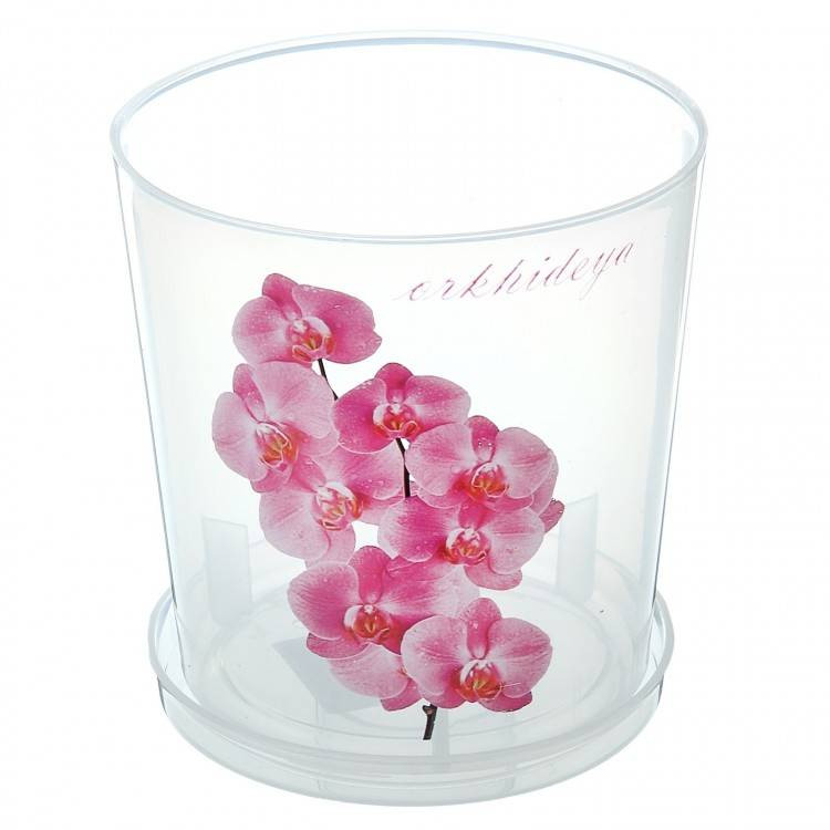 Кашпо д/цветов с поддоном 3.5л для орхидей